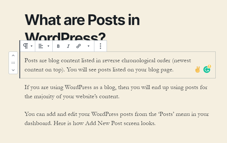 Format a WordPress post