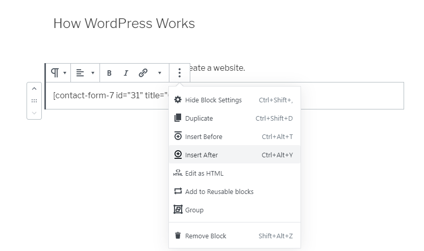 Add a new wordpress block