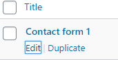 Edit contact Form 7