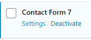 Contact form 7 Settings