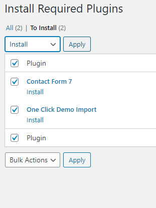 Install Required Plugins