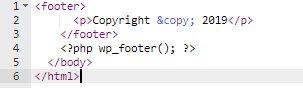 HTML Footer Code