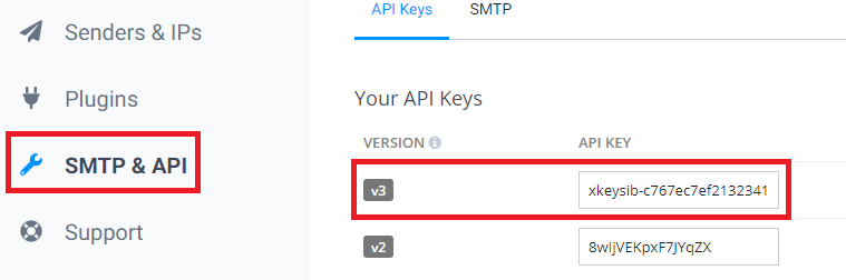SMTP API Keys