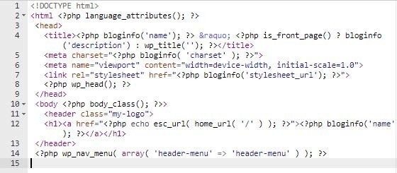 HTML Header Code